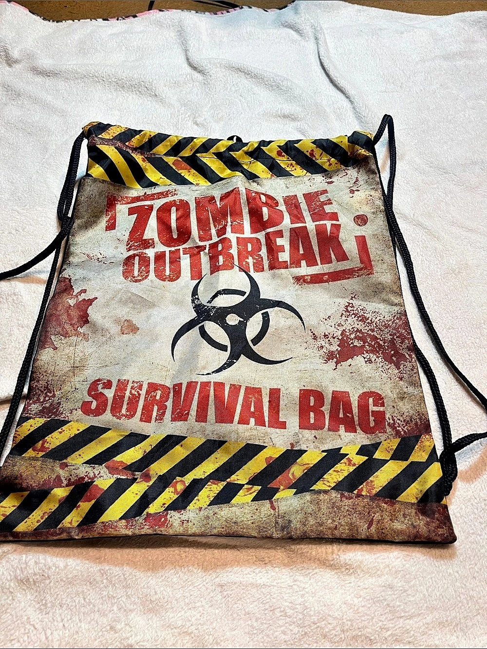 Halloween Zombie Outbreak Survival Bag Black & Red
